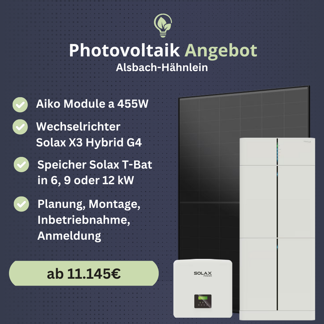 photovoltaik Alsbach-Hähnlein 8-12 kwp komplettanlagen mit speicher und montage