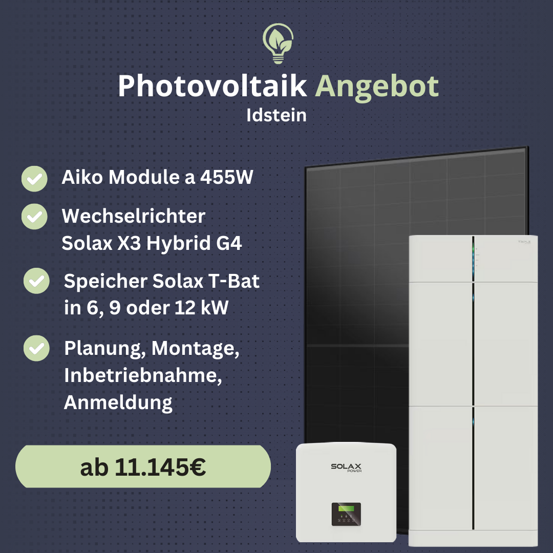 photovoltaik idstein 8-12 kwp komplettanlagen inkl. speicher und montage